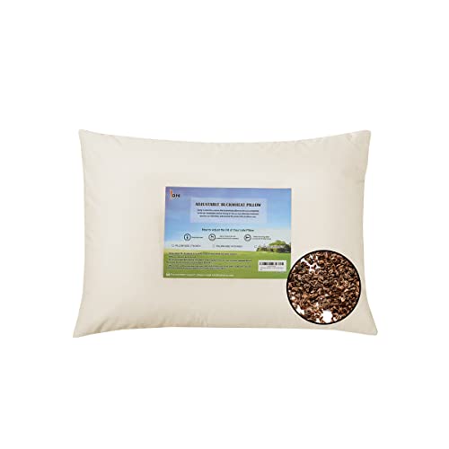Organic Pillow for Sleeping - Standard Size 20''x26'', Adjustable Loft, Breathable for Cool Sleep, Cervical Support