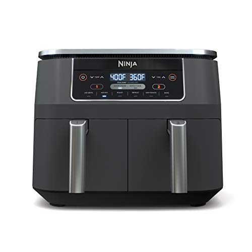 2-Basket Air Fryer with 2 Independent Frying Baskets