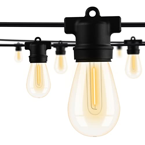 24ft LED Outdoor String Lights, Shatterproof Patio String Lights Outside