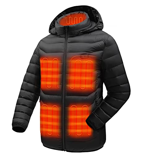 Heatd Jacket - Most Heat Zones   (Unisex), 6 heat zones with Detachable Hood