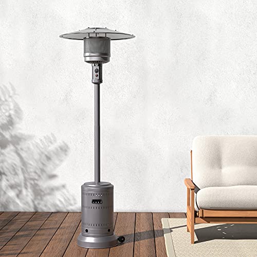 Outdoor Heater - 46,000 BTU Outdoor Propane Patio Heater with Wheels