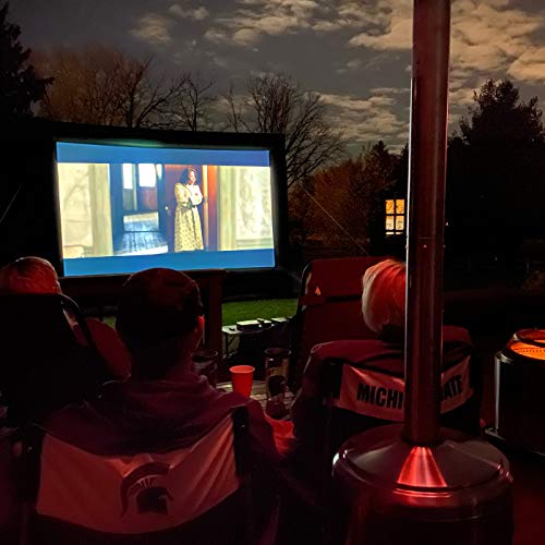 Outdoor 20 Ft Inflatable Movie Screen - Includes Inflation Fan, Tie-Downs - Supports Front / Rear Projection