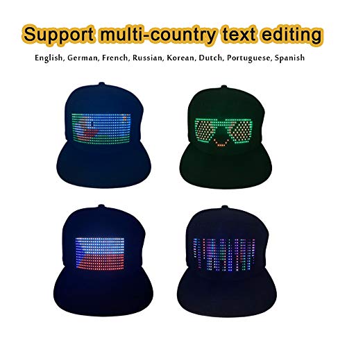LED Smart Cap - Customizable via Bluetooth app