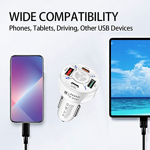 Car Charger Adapter,4 Ports USB Fast Car Charger