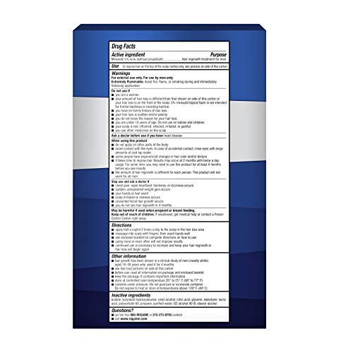 Men's Rogaine 5% Minoxidil Foam for Hair Loss and Hair Regrowth, Topical Treatment for Thinning Hair, 3-Month Supply