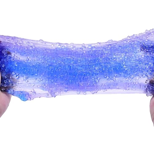 Purple Blue Bead Slime, Soft Jelly Clay Slime Sugar Blitz