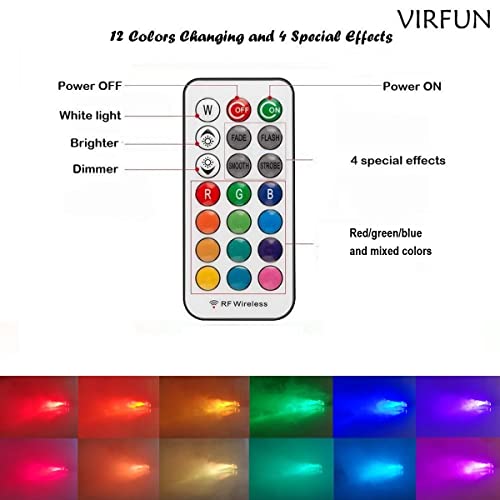 Fog Machine, 6 LED Lights with 12 Colors Effect, Smoke Machine Wireless - 500ml Tank