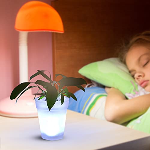 Led Solar Flower Pot Modern Illuminated Planter Vase
