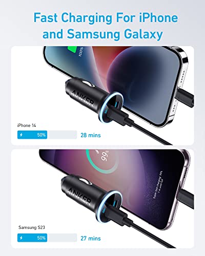 Super Fast Charging USB C Car Charger Adapter - 52.5W Cigarette Lighter for iPhone/Samsung/Pixel