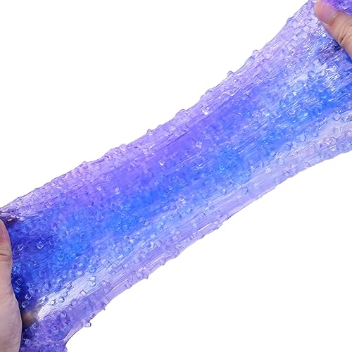 Purple Blue Bead Slime, Soft Jelly Clay Slime Sugar Blitz