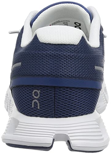 On Cloud Women 5 Sneakers, Denim/White, 7