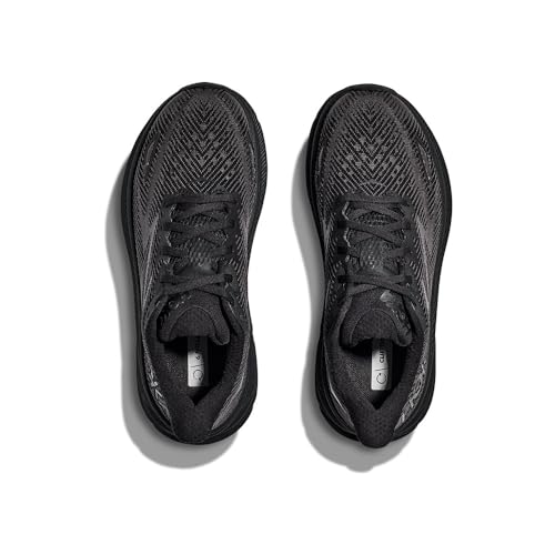 HOKA ONE ONE Mens Clifton 9 Textile Black Black Trainers 9.5 US