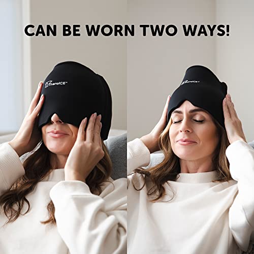 Migraine Relief - Form Fitting Head Gel Ice Cap or Heat Wrap