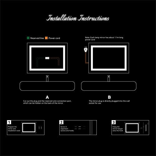 Bathroom Smart Mirror - 32"×24" - Bluetooth Speaker, Anti-Fog, Memory Touch, Dimmable