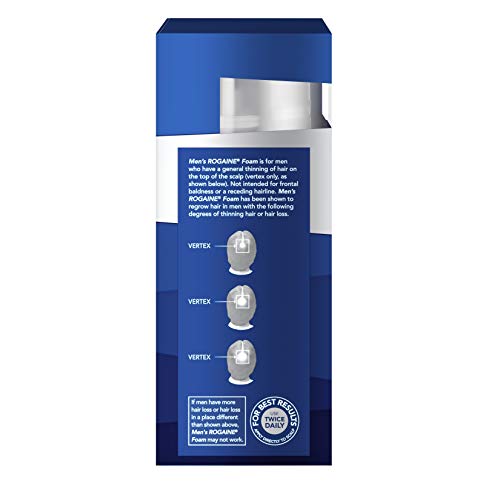 Men's Rogaine 5% Minoxidil Foam for Hair Loss and Hair Regrowth, Topical Treatment for Thinning Hair, 3-Month Supply