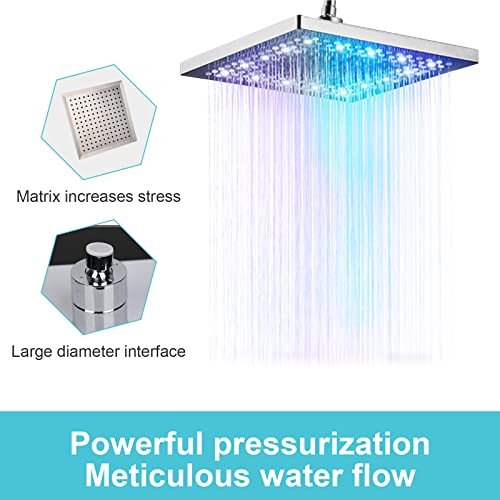 Shower Head with LED Color Changing Overhead