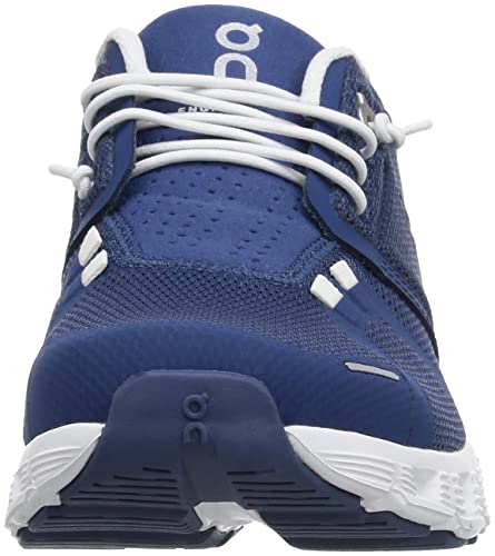 On Cloud Women 5 Sneakers, Denim/White, 7