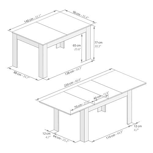 Extendable Dining Room Table - Seats up to 10 People