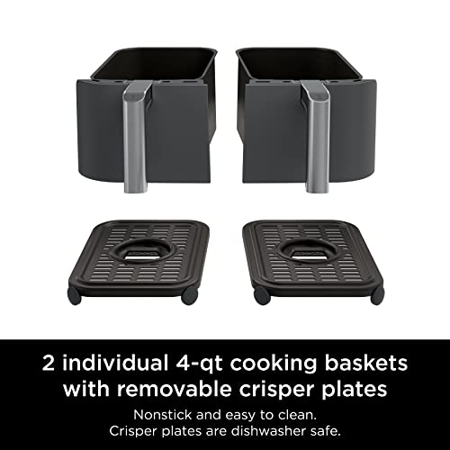 2-Basket Air Fryer with 2 Independent Frying Baskets
