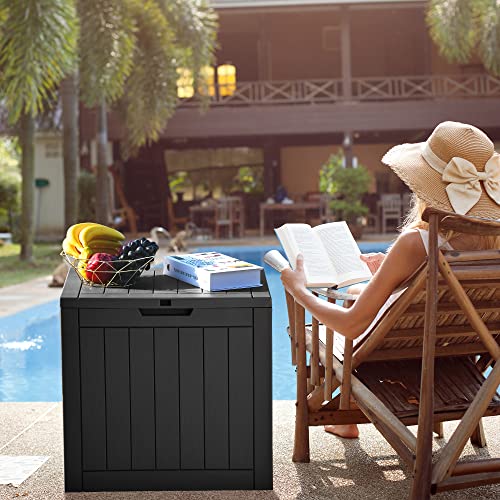 Outdoor Storage Box for Patio Furniture - 30 Gallon Deck Box and Lockable