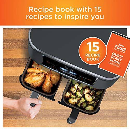 2-Basket Air Fryer with 2 Independent Frying Baskets