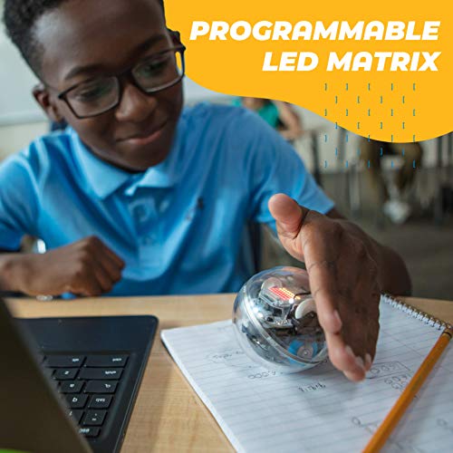 Sphero BOLT: App-Enabled Robot Ball with Programmable Sensors + LED Matrix, Infrared & Compass - STEM Educational Toy for Kids - Learn JavaScript, Scratch & Swift