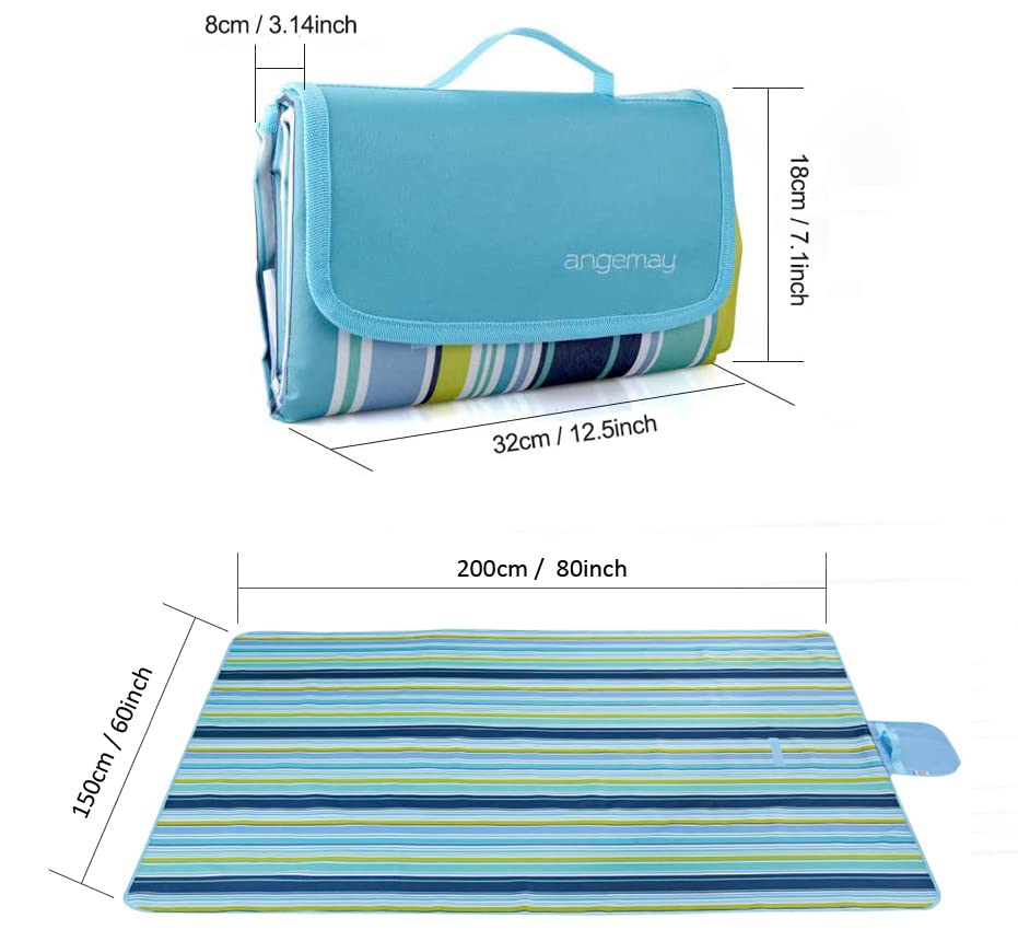 Picnic or Beach Blanket - Folds into a Light Bag - Sand proof too