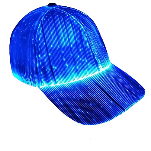 Fiber Optic LED Cap - 7 Colors and Programmable