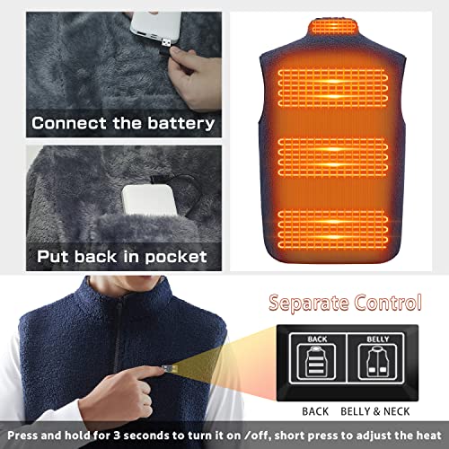 Polar Fleece Heated Vest for Men & Women