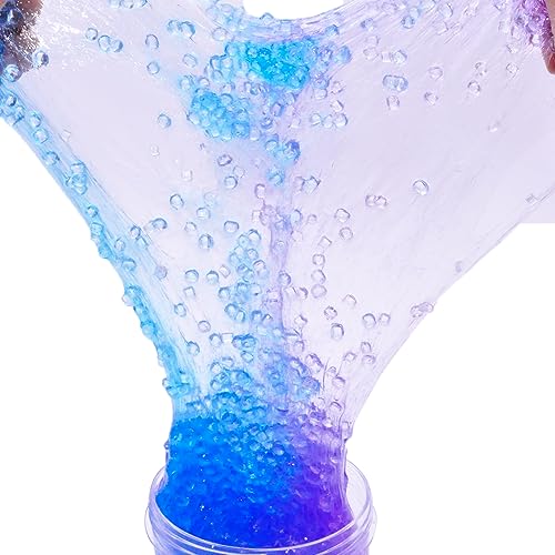 Purple Blue Bead Slime, Soft Jelly Clay Slime Sugar Blitz