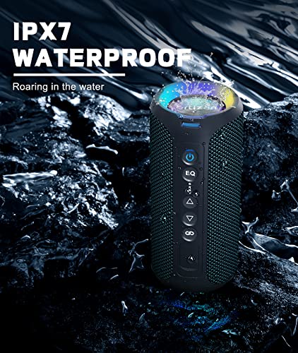 Loud Portable Speakers with LEDs Lights and Bluetooth