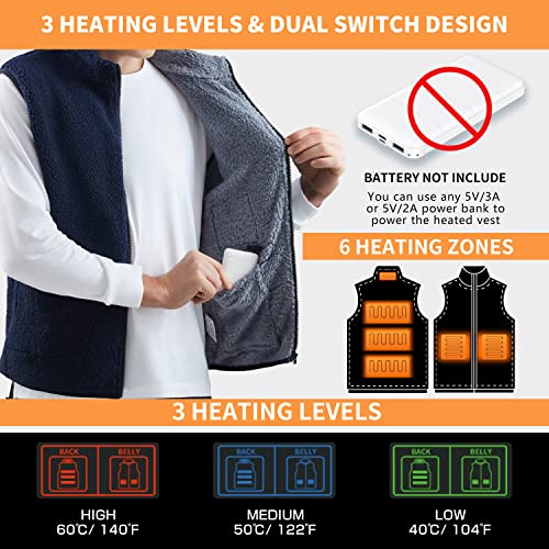 Polar Fleece Heated Vest for Men & Women