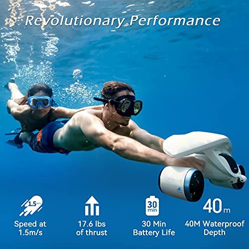 Underwater Kids Scooter - Dual Motors, Action Camera for Scuba Diving for Kids & Adults