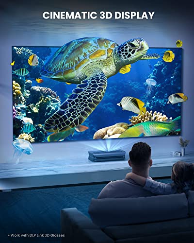 Laser TV Projector - Highest Quality - 4K Triple Laser Projector - 2600 Peak Lumen and Dolby Audio