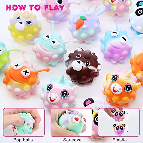 18 PACK Animal Pop Balls Party Favors for Kids