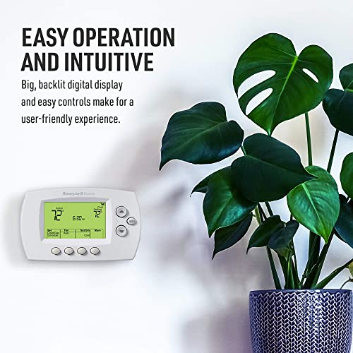 Smart Thermostat - Wi-Fi 7-Day Programmable Thermostat (RTH6580WF), Requires C Wire, Works with Alexa
