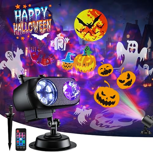 Brighter Halloween Projector - Display 8 Patterns, 8 Themes
