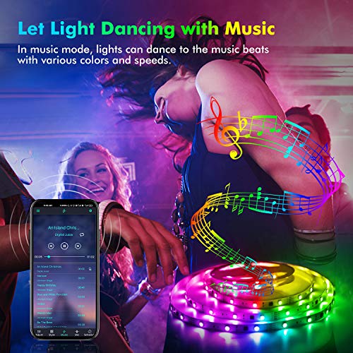 100ft LED Light Strip with Music Sync