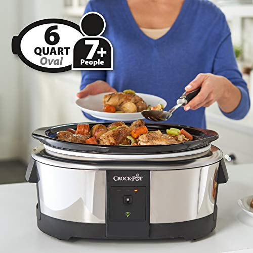 Slow Cooker with Alexa - 6-Quartz of Programmable Stainless Steel