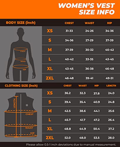 Heated Jacket - Women's Lightweight Heated Vest with Battery Pack (Medium)