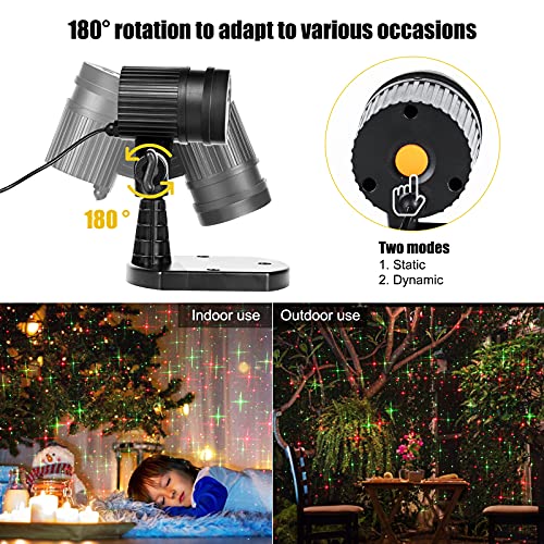 Laser Projector Outdoor - Red and Green Starry Projection