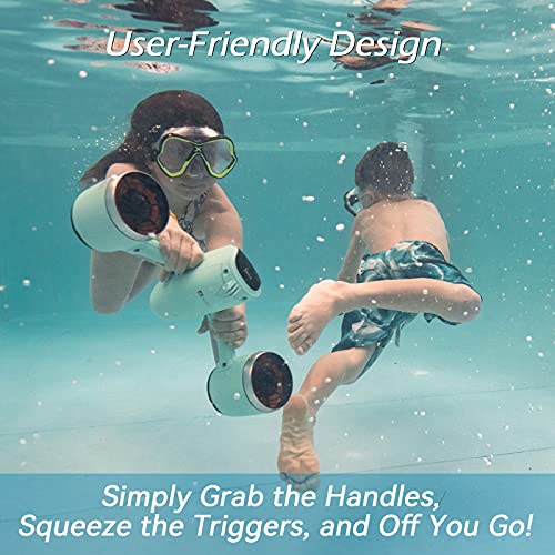 Underwater Kids Scooter - Dual Motors, Action Camera for Scuba Diving for Kids & Adults