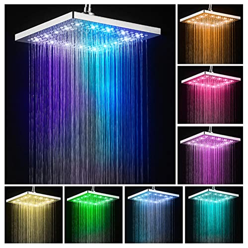 Shower Head with LED Color Changing Overhead