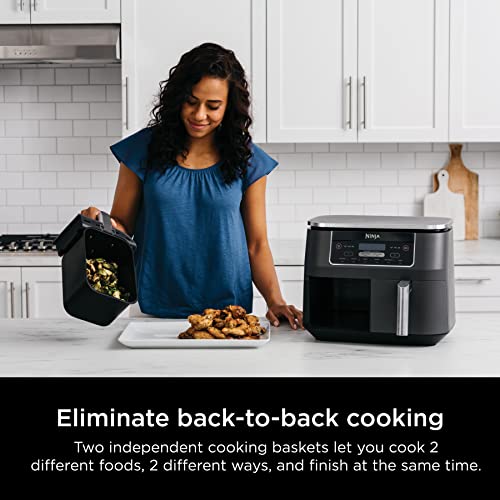 2-Basket Air Fryer with 2 Independent Frying Baskets