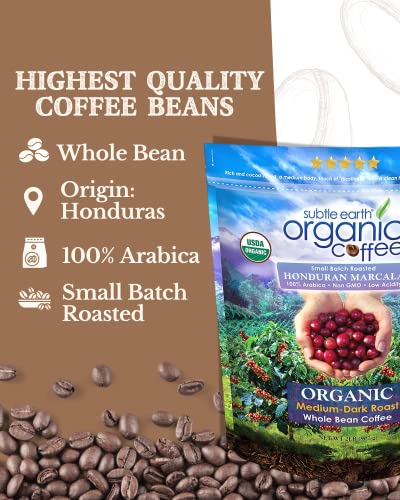 2lb's of Organic Coffee Bean - 100% Arabica Beans - Low Acidity and Non-GMO
