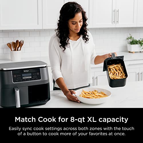 2-Basket Air Fryer with 2 Independent Frying Baskets