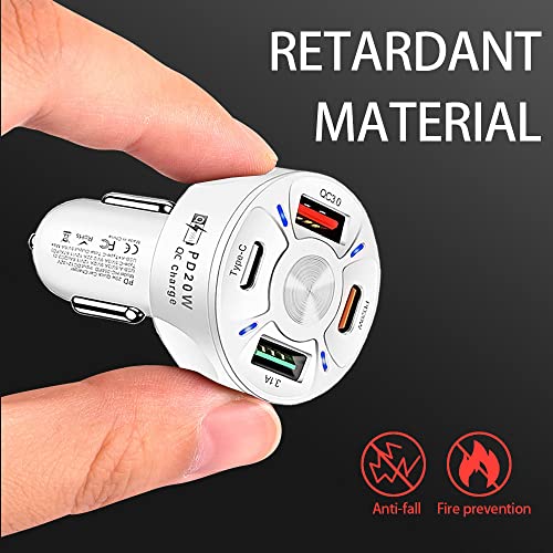Car Charger Adapter,4 Ports USB Fast Car Charger