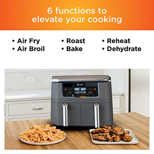 2-Basket Air Fryer with 2 Independent Frying Baskets
