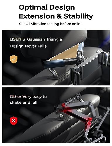 Tablet Mount for Car Headrest - Fits All 4.7-12.9" Devices