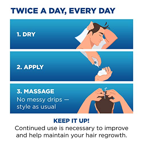 Men's Rogaine 5% Minoxidil Foam for Hair Loss and Hair Regrowth, Topical Treatment for Thinning Hair, 3-Month Supply